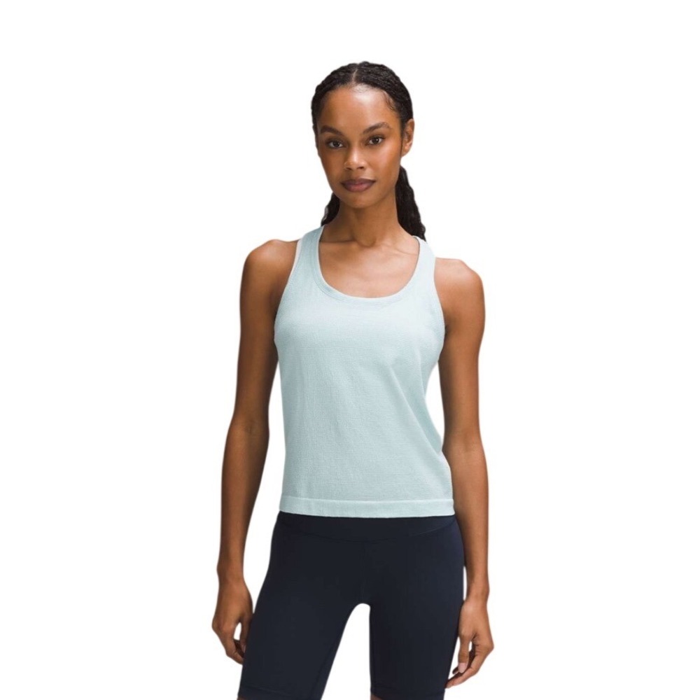 Lululemon Swiftly Tech‎ Racerback Tank Top 2.0 Race Length Sheer Blue Water 16